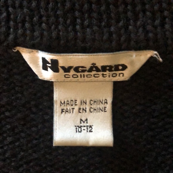 Sophisticated Designer Sweater Cape Black Size Medium - Picture 3 of 10